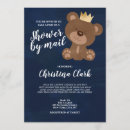 Search for teddy bear invitations Navy blue