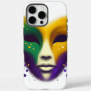 Search for mardi gras mask iphone cases Green