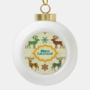 Search for retro deer ornaments Merry christmas