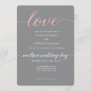 Search for rose gold and grey wedding invitations Modern