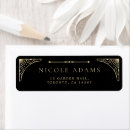Search for art deco wedding return address labels Vintage