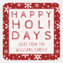 Search for snowflake name tags stickers Red and white