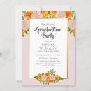 Search for pink orange graduation invitations Girly