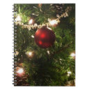 Search for christmas tree ornaments notebooks Red