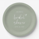 Search for boho bridal shower plates Sage green