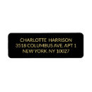 Search for gold and black return address labels Minimalist