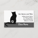 Recherche de silhouette de chat cartes visite Vétérinaire