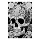 Recherche de crânes posters Noir et blanc