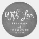 Search for blackboard wedding stickers Thank you