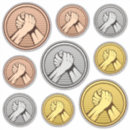 Search for silver coin stickers Gold
