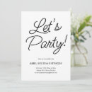 Search for surprise for her birthday invitations Black and white