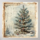 Search for vintage christmas tree posters Watercolor