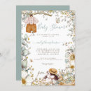 Search for floral baby boy shower invitations Woodland