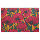 Search for red poppy fabric Pattern