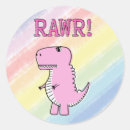 Recherche de t rex drôle autocollants Dinosaure de dessin animé