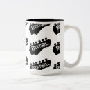 Search for rock guitar mugs Black and white