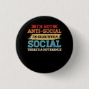 Search for antisocial buttons Sarcastic