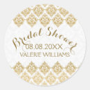 Search for damask bridal shower stickers Elegant