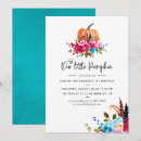Search for our little pumpkin is turning one invitations Floral
