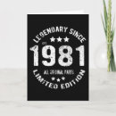 Recherche de 1981 anniversaire cartes Vintage