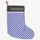 Search for blue plaid christmas stockings Check