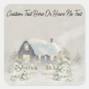 Search for cabin in the woods stickers Winter