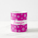 Search for white snowflake mugs Pink