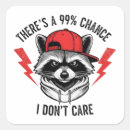 Search for funny raccoon stickers Sarcasm