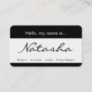 Search for name tag business cards White