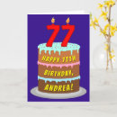 Search for 77th birthday cards 77 years old
