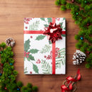 Search for holly and berries wrapping paper Seasonal
