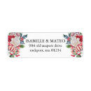 Search for red ornament return address labels Rustic
