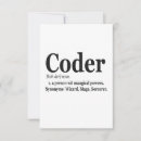 Search for computer nerd cards Coder