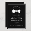 Search for black and white bachelor party invitations Minimalist