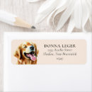 Search for yellow lab return address labels Watercolor