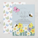 Recherche de papillons baby shower invitations Fleur