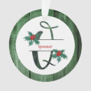Recherche de lettre monogramme ornements Noël