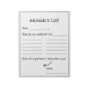 Recherche de souhaits blocsnotes Liste de souhaits