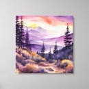 Search for purple sunset canvas prints Trees
