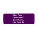 Search for plain purple return address labels Plum