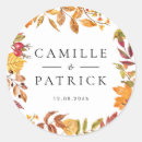 Search for watercolor wreath wedding stickers Autumn