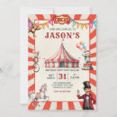 Search for red and white circus tent invitations Carnival