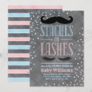 Search for lashes or staches invitations Boy or girl