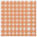Search for orange gingham fabric Buffalo plaid