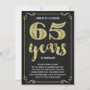 Search for 65th wedding anniversary invitations Gold