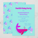 Search for blue whale birthday invitations Pool party