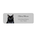Search for kitten return address labels Black