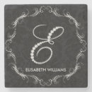 Recherche de lettre e dessous de verres Élégant