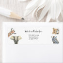 Search for giraffe return address labels Safari animals