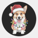 Search for welsh corgi stickers Santa